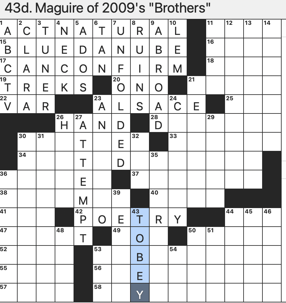 sector nyt crossword